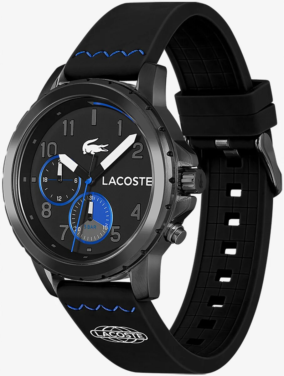 Montre Homme Lacoste Réf. 2011206 - Boîtier Noir, Cadran Multifonctions, Bracelet Silicone vue 2