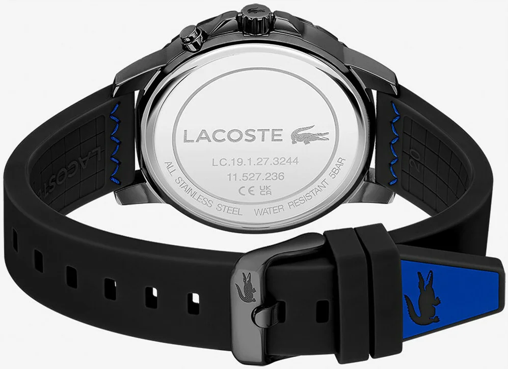 Montre Homme Lacoste Réf. 2011206 - Boîtier Noir, Cadran Multifonctions, Bracelet Silicone vue 3