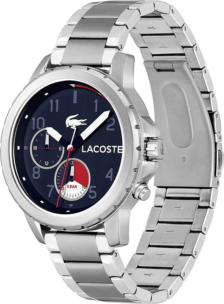 Montre Homme Lacoste 2011208 Acier Argenté Cadran Bleu Multifonctions Chronographe vue 2