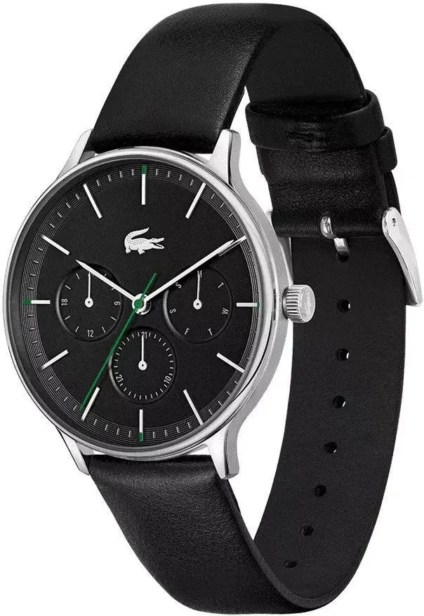 Montre Lacoste Homme Réf. 2011226 - Cadran Multifonctions Noir, Bracelet Cuir vue 2