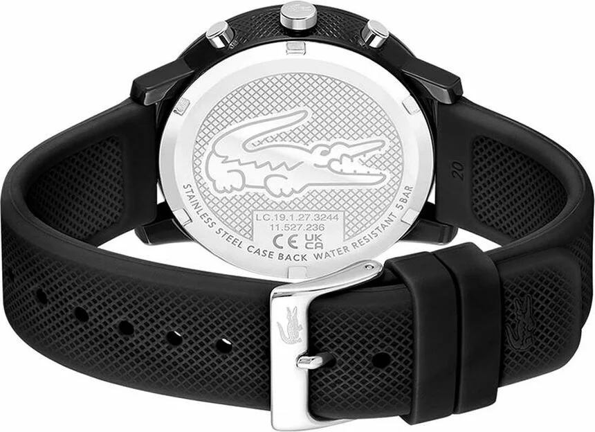 Montre Homme Lacoste Réf. 2011243 Chronographe Quartz Cadran Noir Bracelet Silicone vue 3