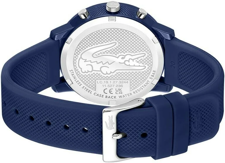 Montre Homme Lacoste 2011244 Chronographe Quartz, Boîtier et Bracelet Bleu Silicone vue 3