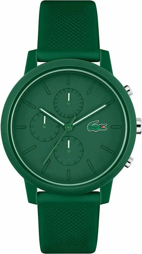 Montre Homme Lacoste Réf. 2011245 - Boîtier Résine Vert, Bracelet Silicone Vert, Chronographe