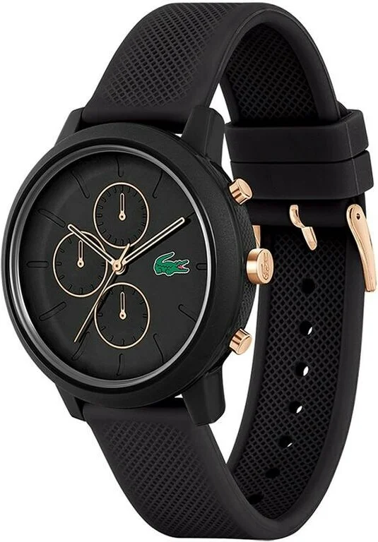 Montre Lacoste Homme 2011247 Cadran Noir Multifonctions Bracelet Silicone vue 2