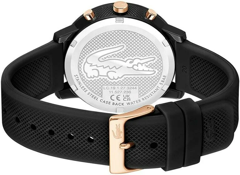 Montre Lacoste Homme 2011247 Cadran Noir Multifonctions Bracelet Silicone vue 3