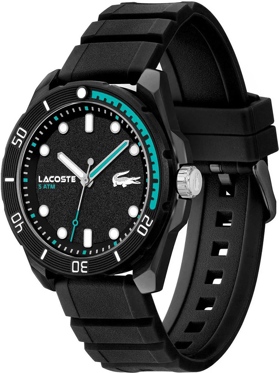 Montre Homme Lacoste 2011284 - Cadran et Bracelet Noir en Silicone vue 2