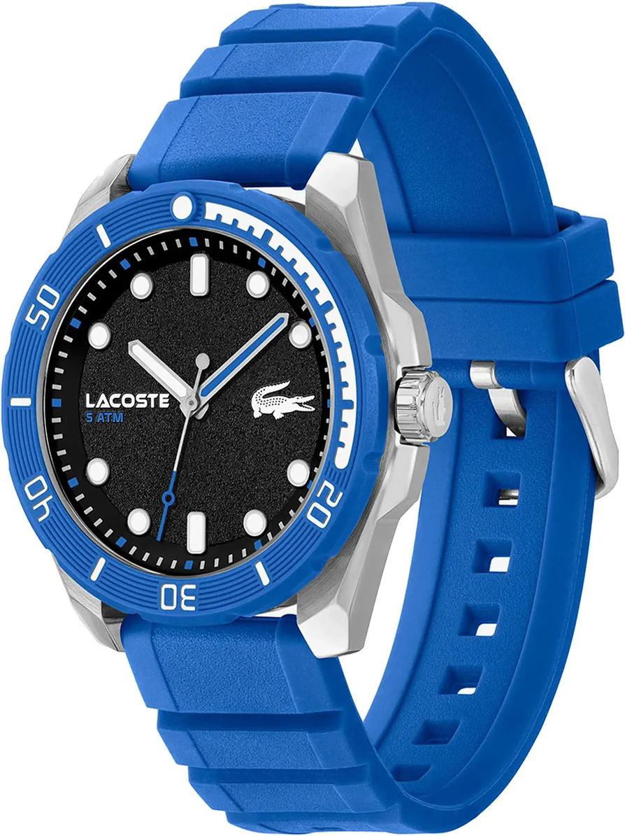 Montre Homme Lacoste Finn 2011285 - Cadran Noir, Bracelet Silicone Bleu vue 2