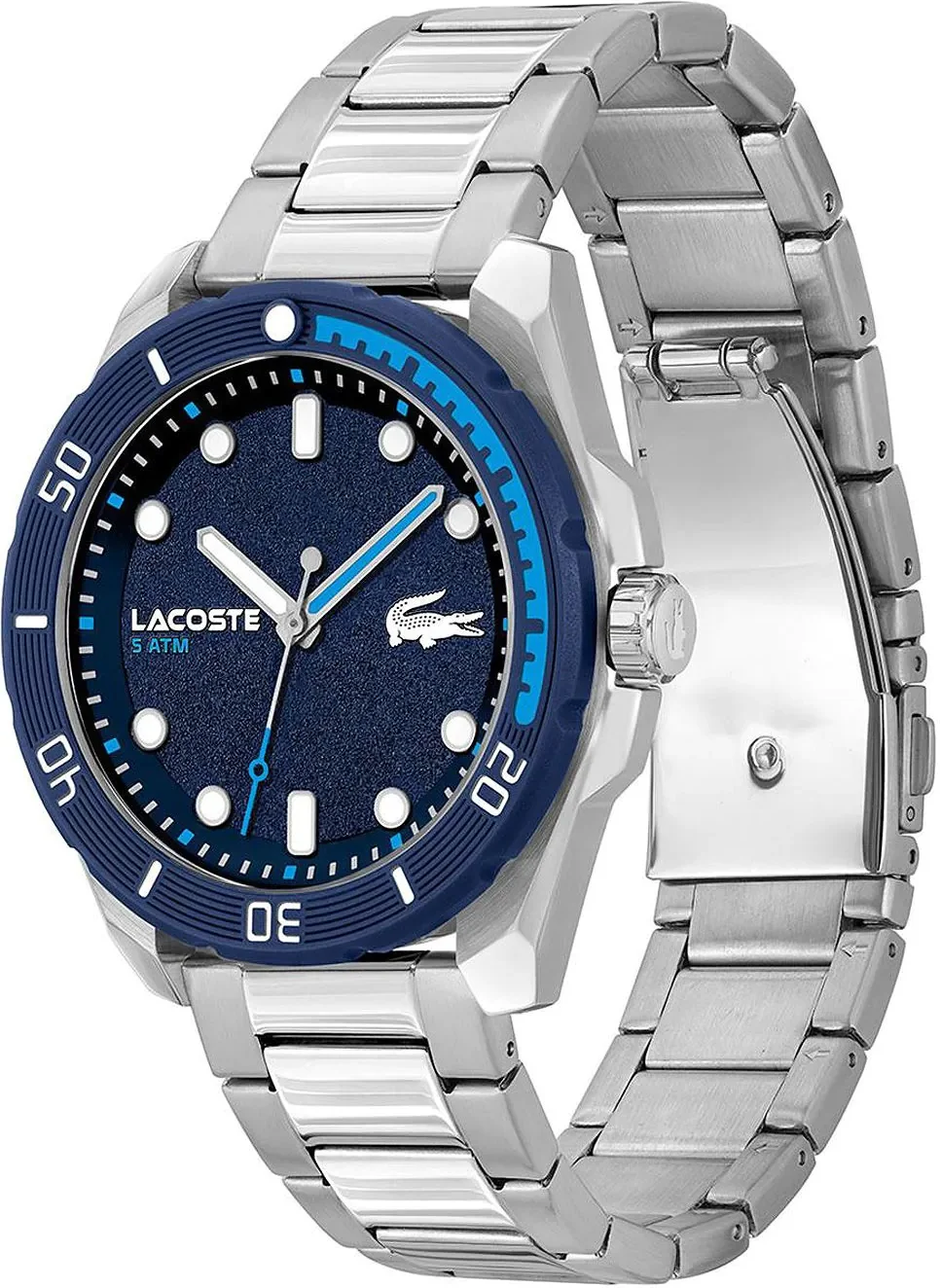 Montre Lacoste Homme 2011286 Acier Inoxydable Argenté Cadran Bleu vue 2