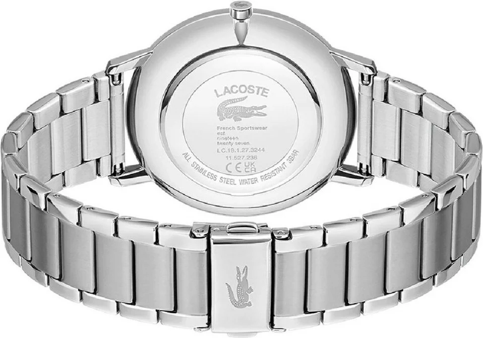Montre Homme Lacoste Crocorigin 2011305 Acier Argent Cadran Bleu vue 3