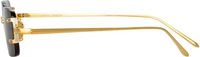 Lunettes de soleil Linda Farrow Taylor LFL1131 forme rectangulaire plaqué or - Gris vue 4