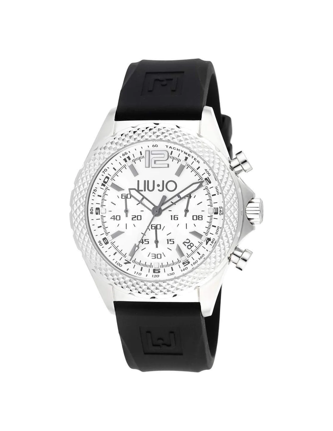 Montre Homme Liu Jo Luxury Bionic/Derby TLJ830 - Cadran Blanc, Bracelet Noir