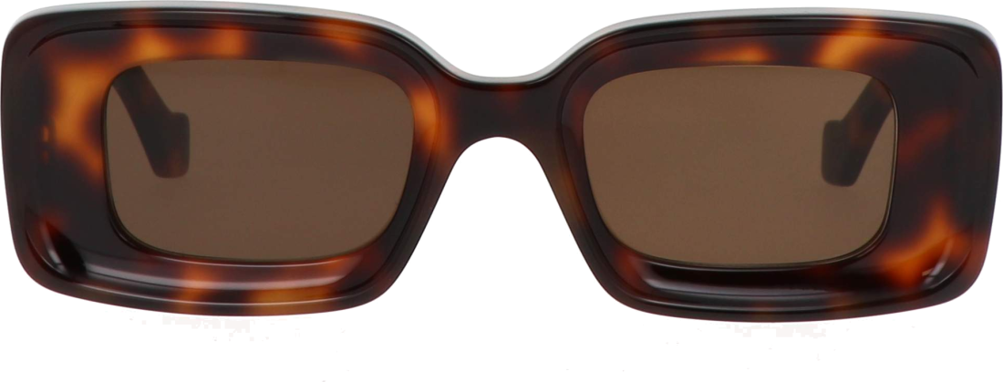 Lunettes de Soleil Loewe Chunky Anagram LW40101I rectangulaires - Ecaille vue 3