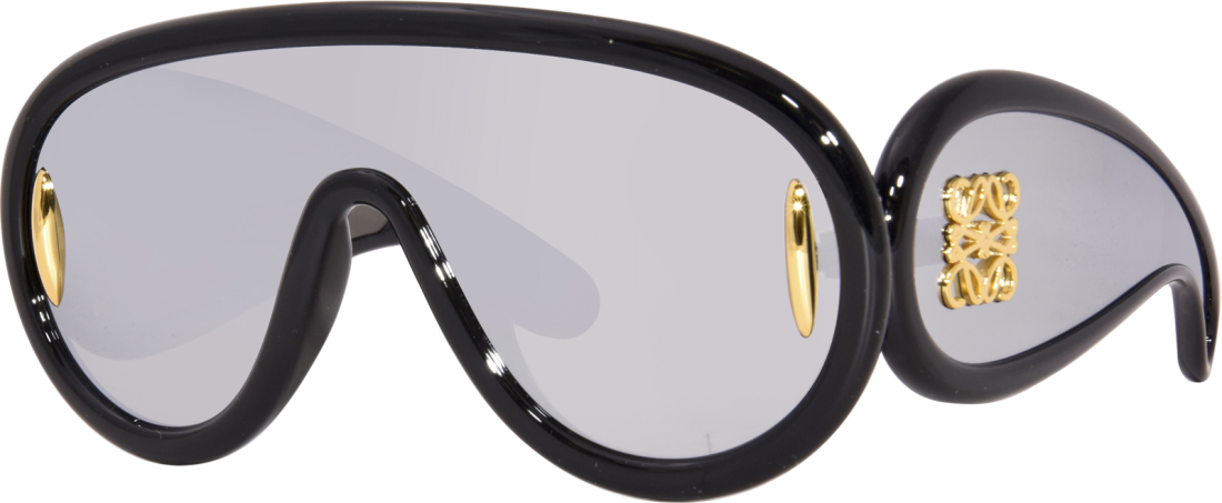 Lunettes de soleil Loewe Paula's Ibiza LW40108I en acétate - Noir - Or vue 2