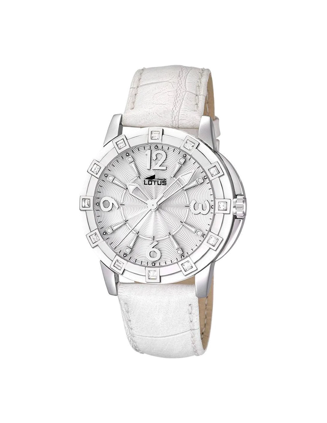 Montre Femme Lotus L15745/1, Cadran et Bracelet Cuir Blanc