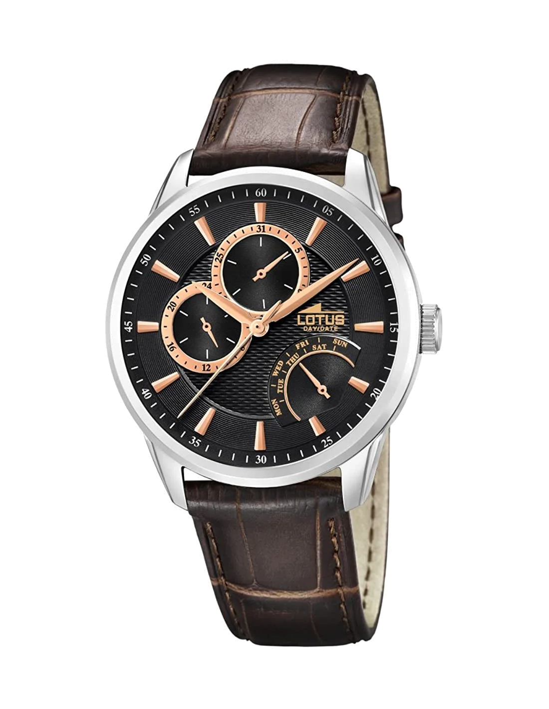 Montre Homme Lotus L15974/9 Cadran Gris et Bracelet Cuir Marron