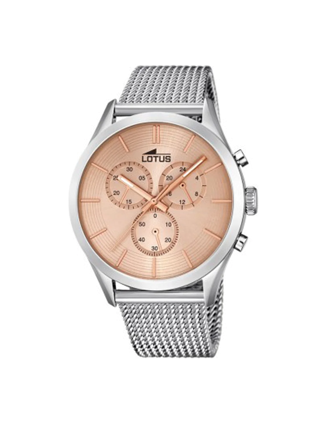 Montre Homme Lotus L18117/3 en acier argenté et or rose