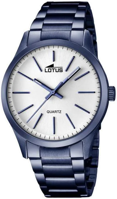 Montre Homme Lotus Smart Casual L18163/1, Boîtier et Bracelet Bleu Acier, Cadran Blanc