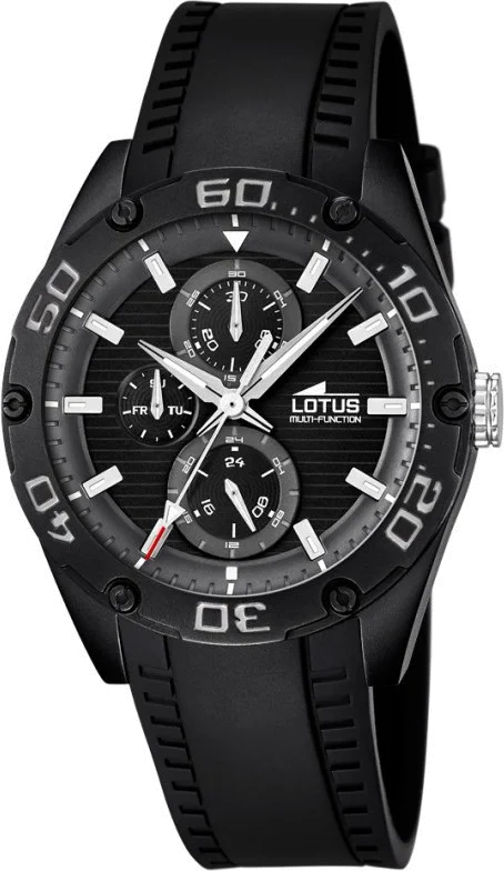 Montre Homme Lotus L18183/4 Noir - Cadran Noir, Bracelet Silicone