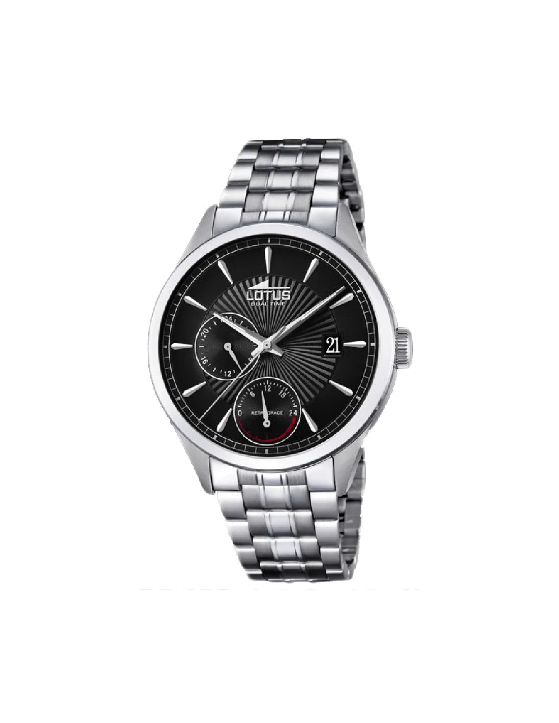 Montre Homme Lotus L18213/8, Cadran Noir, Bracelet Acier Argent