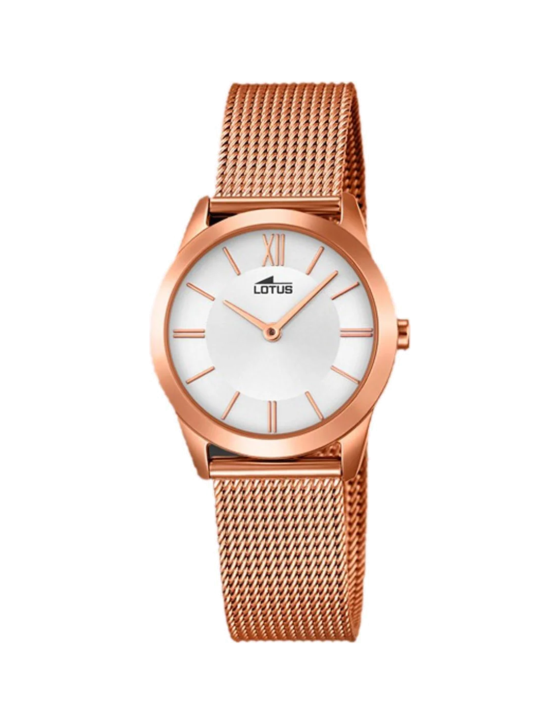 Montre Lotus Trendy L18293/1 pour Femme, Cadran Argent et Bracelet Or Rose