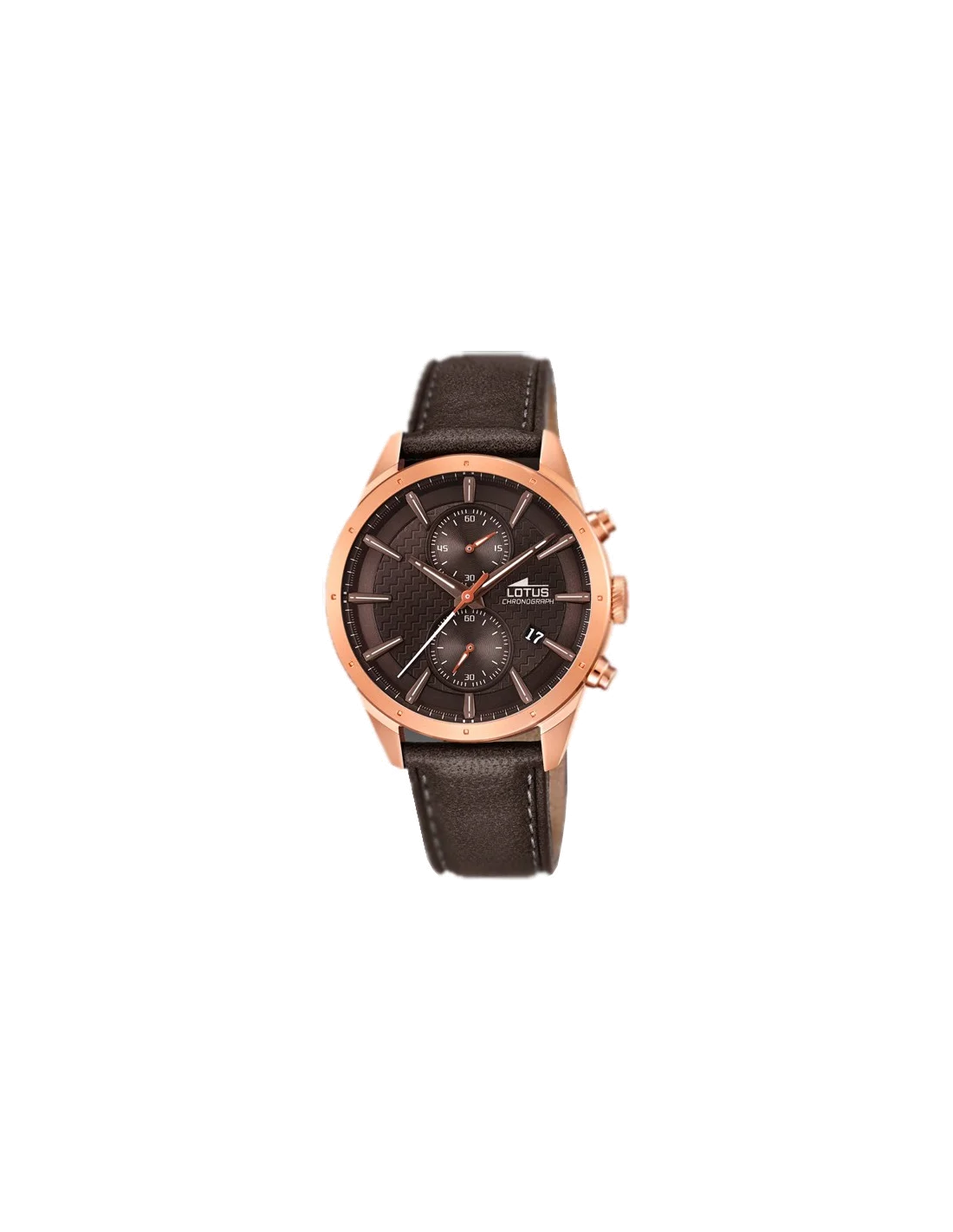 Montre Homme Lotus Chrono L18314/1 en Or Rose et Cuir Marron