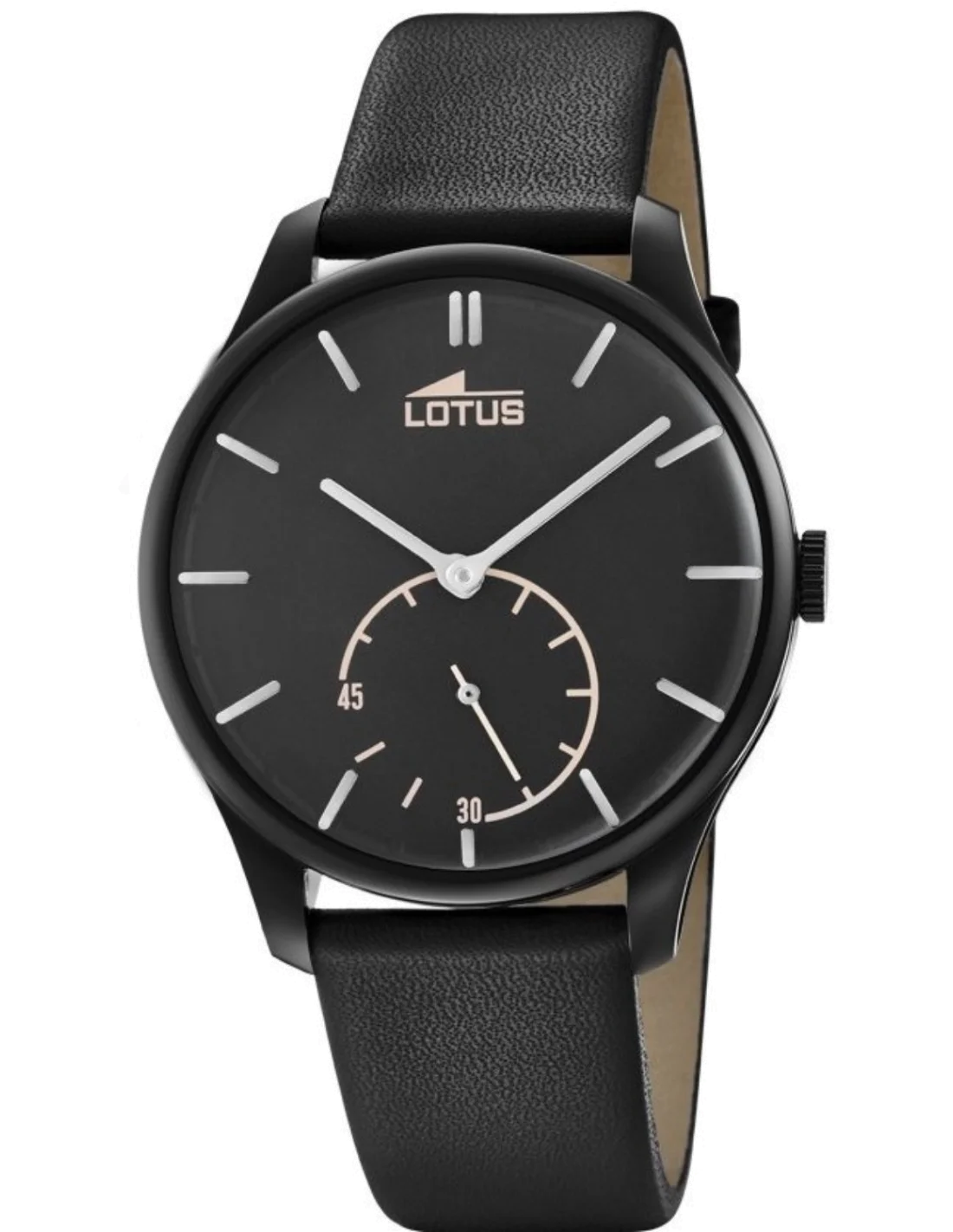 Montre Homme Lotus L18360/1 à Cadran Noir et Bracelet Cuir