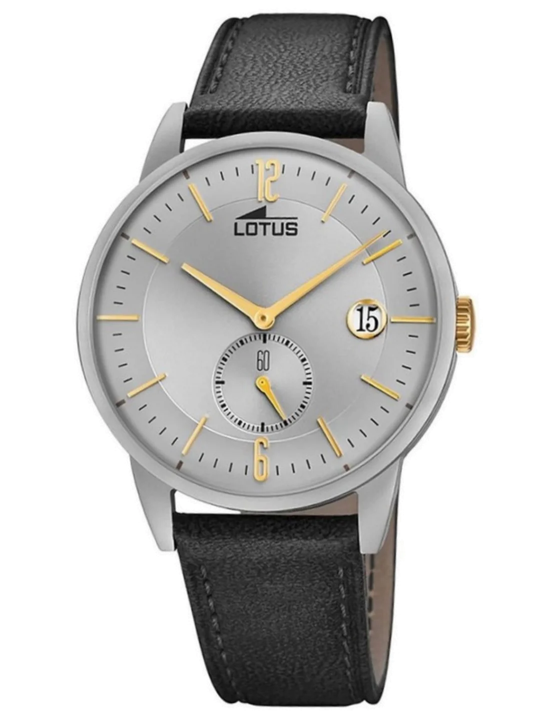 Montre Homme Lotus L18361/1 Cadran Gris Bracelet Cuir Noir