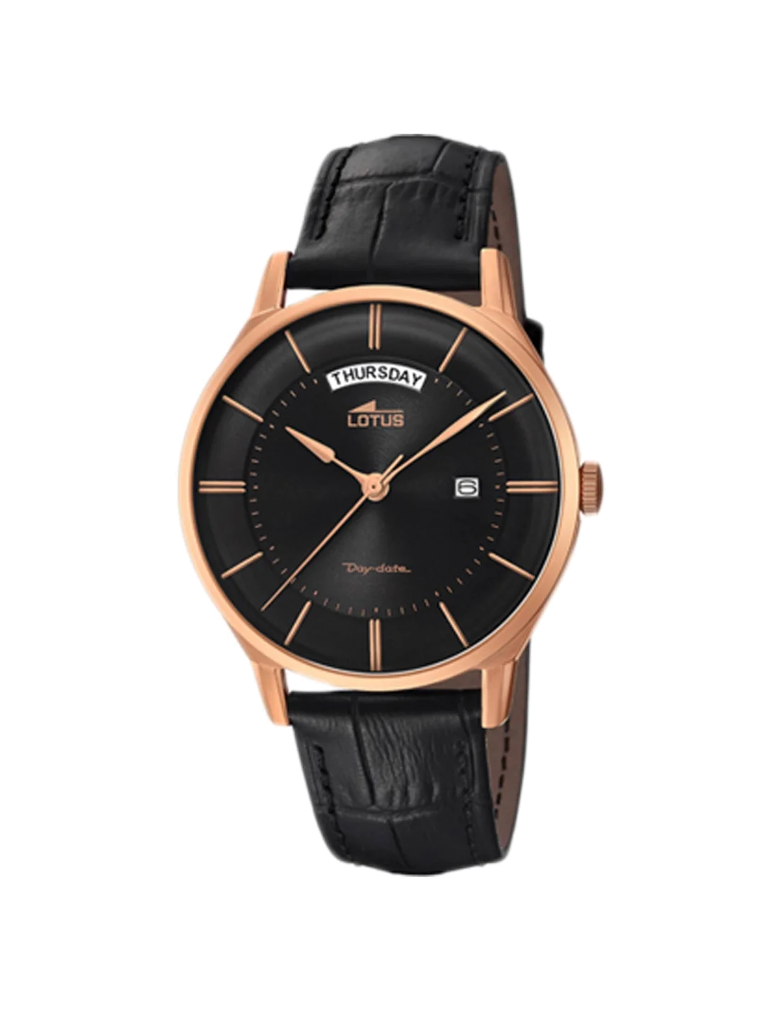 Montre Homme Lotus L18422/2 en Or Rose et Cadran Noir