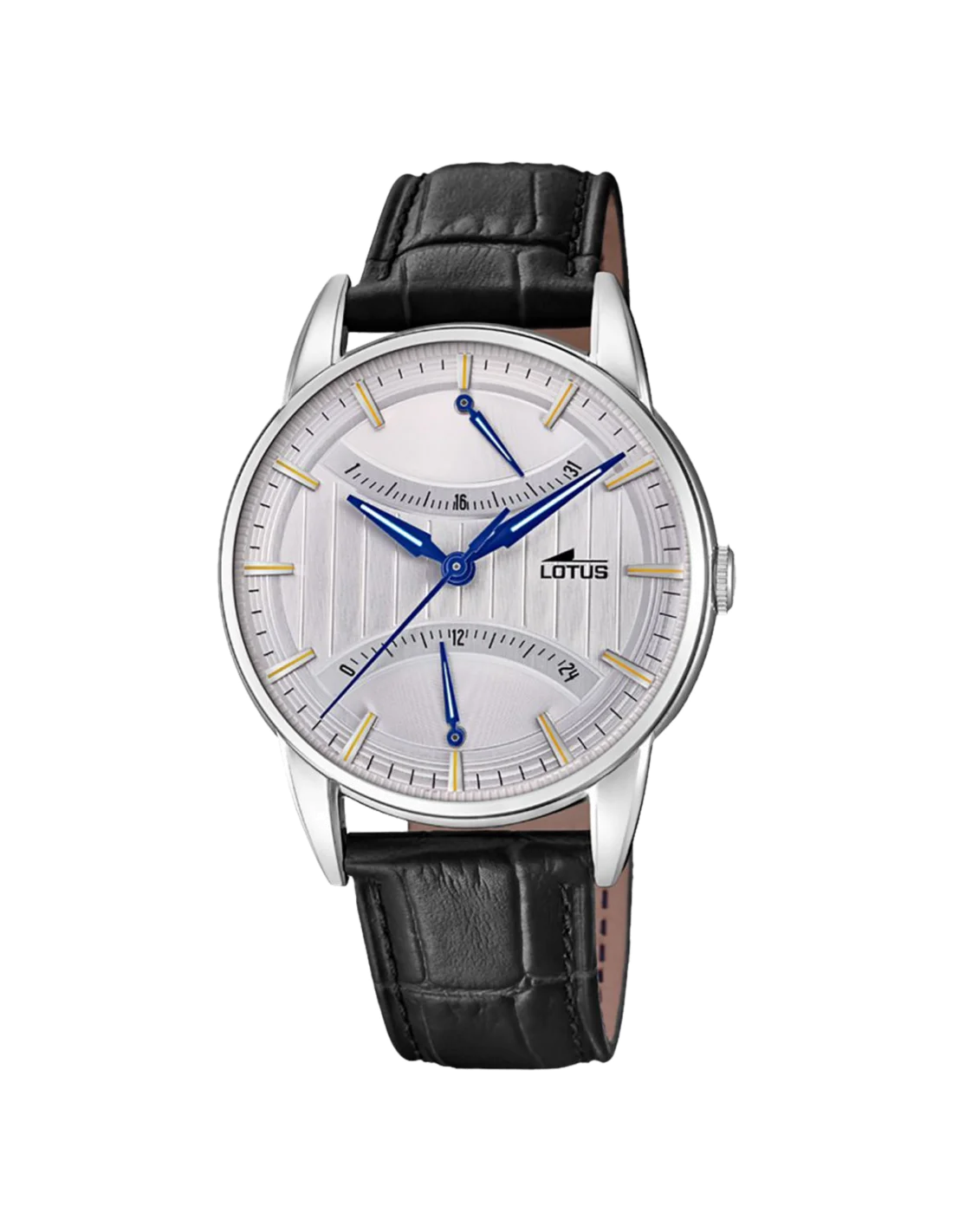 Montre Homme Lotus L18429/1 Noir Cadran Blanc Acier