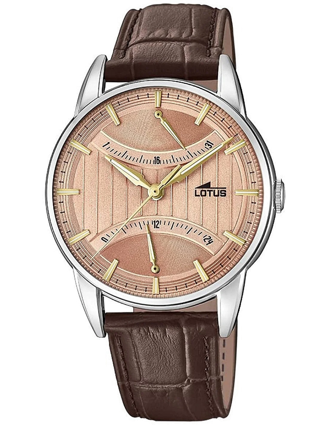 Montre Homme Lotus L18429/2 en acier et cuir marron