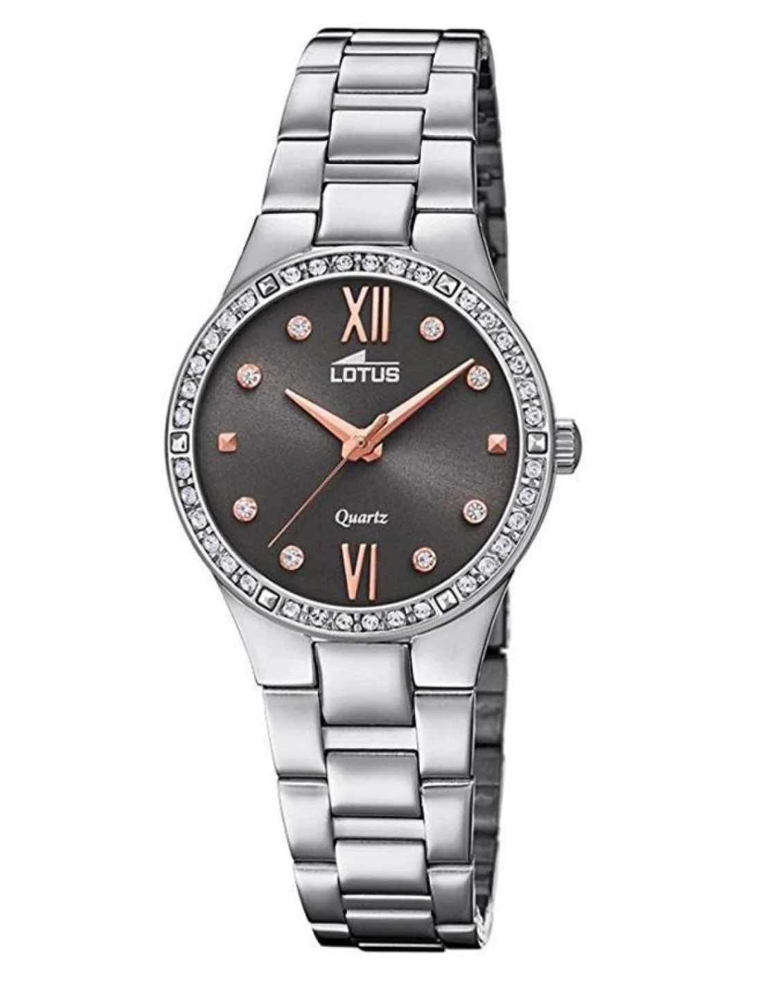 Montre Lotus L18460/2 pour Femme en Acier Argent Cadran Noir