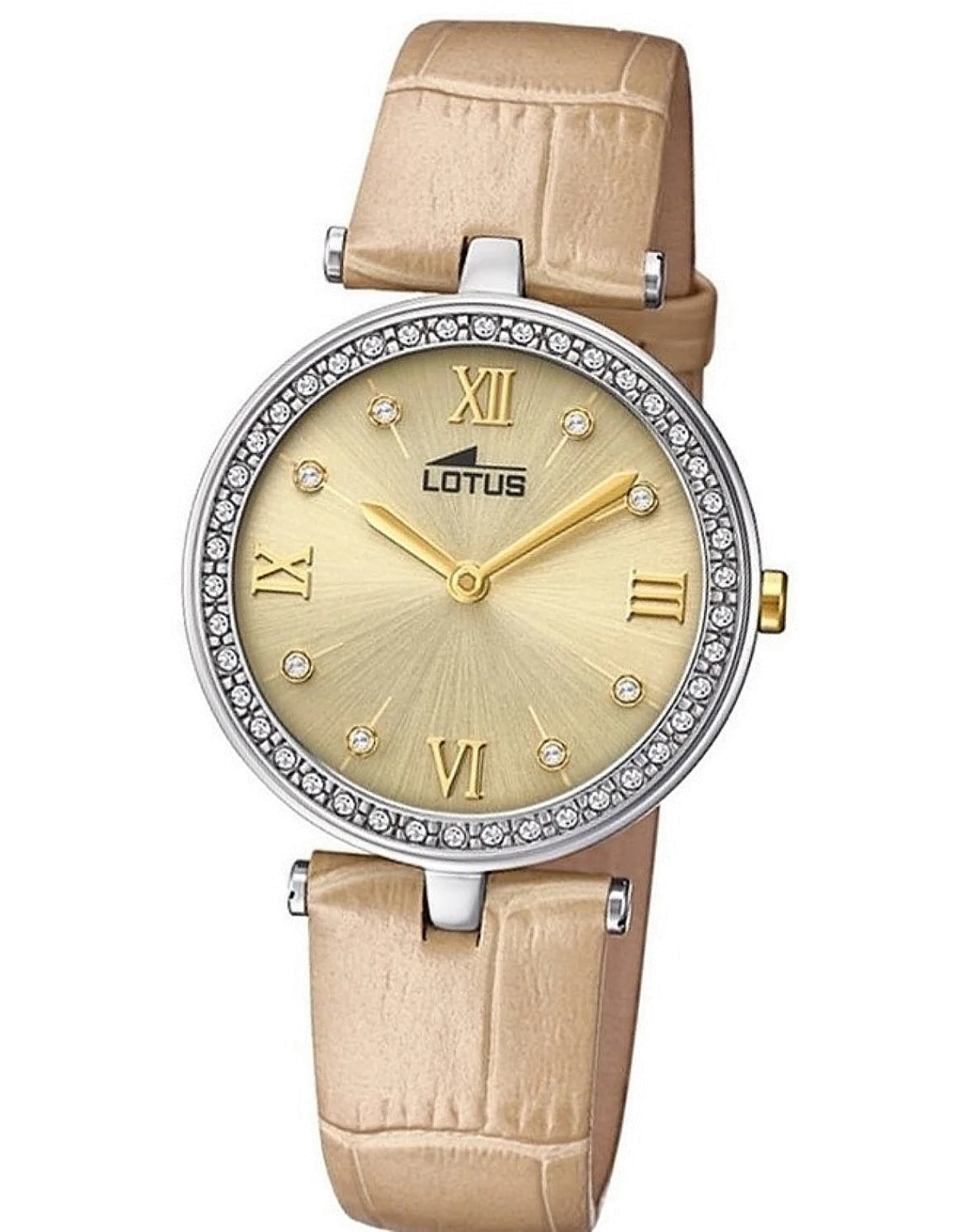 Montre Femme Lotus Bliss L18462/2 en or et cuir