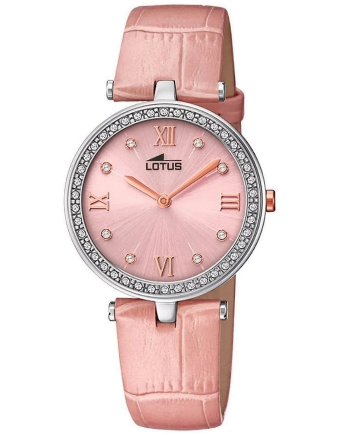 Montre Lotus pour Femme L18462/3 - Cadran Fuchsia, Bracelet Cuir Rose