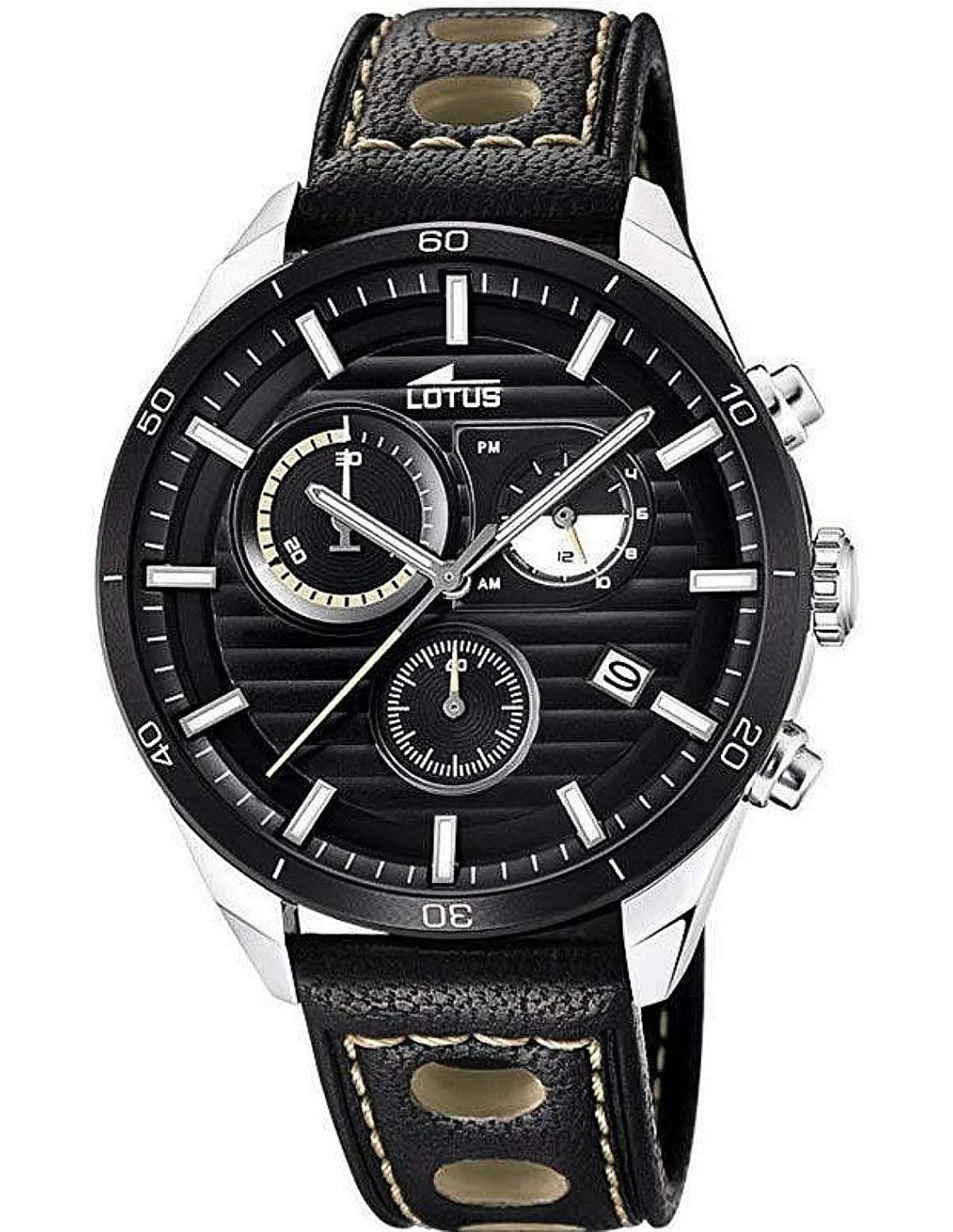 Montre Homme Lotus Chronographe L18531/1 Cadran Noir Acier