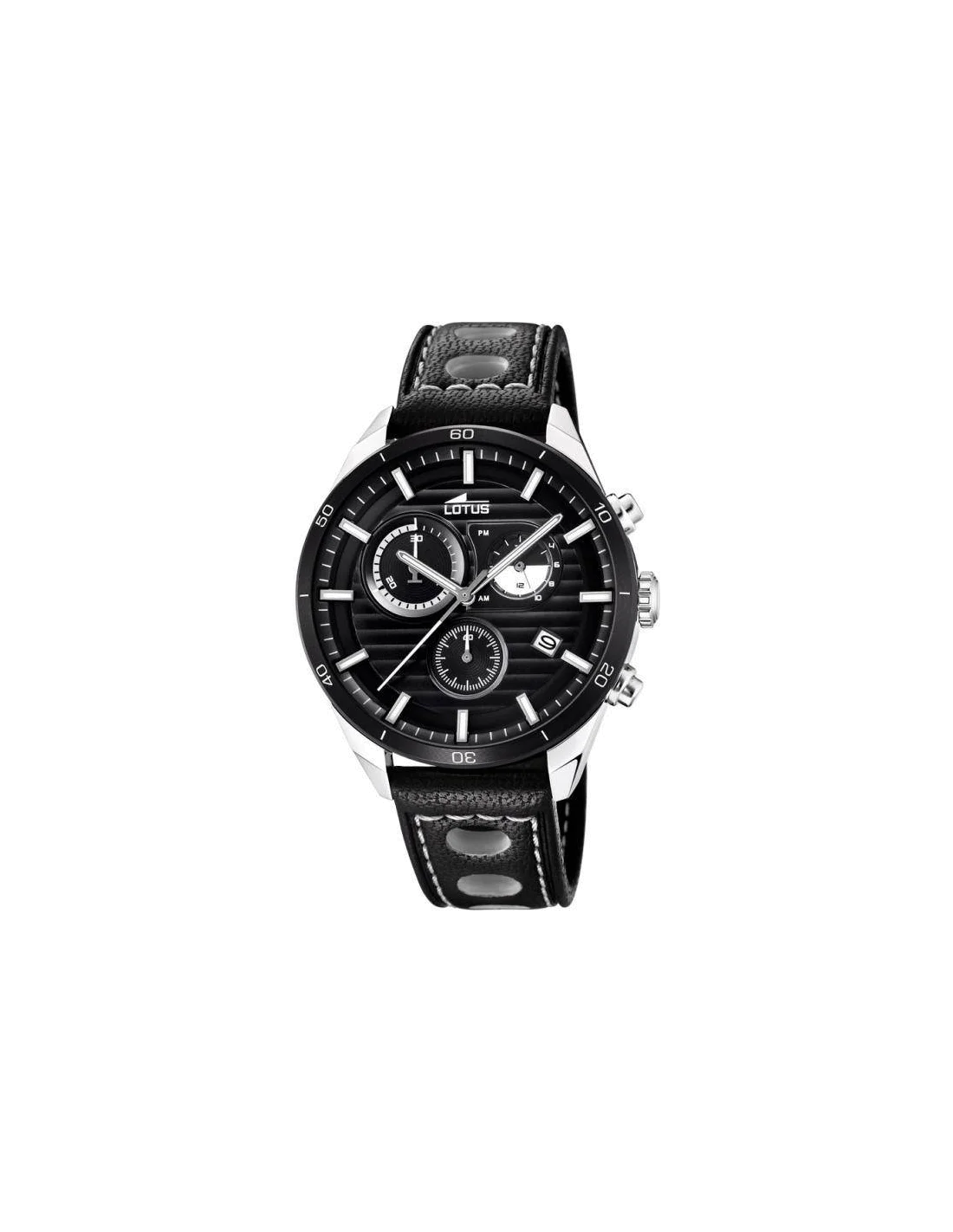 Montre Homme Lotus Chronographe L18531/4 Acier et Cadran Noir