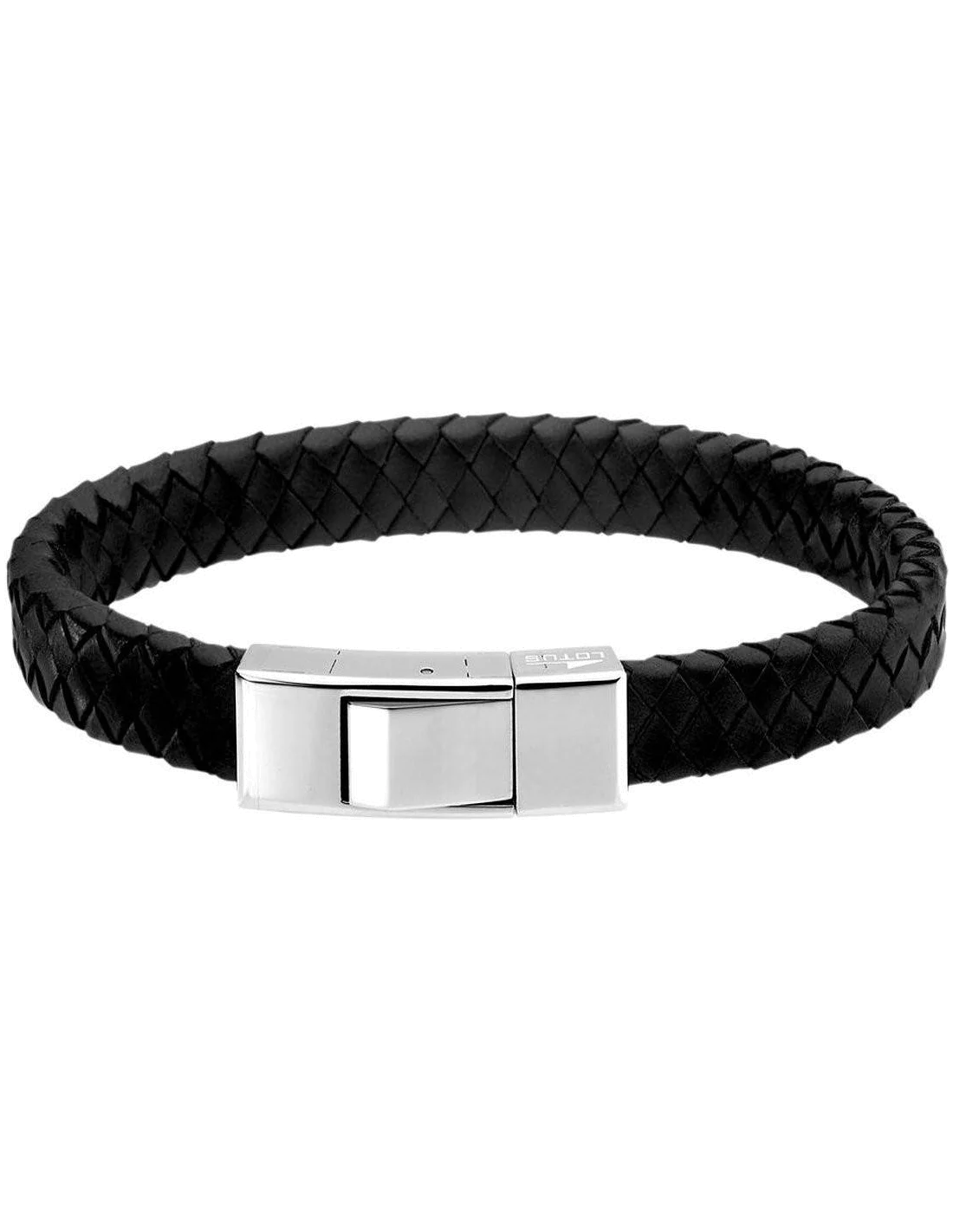 Bracelet homme Lotus Basic LS1122-2/1 cuir tressé noir