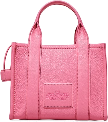 Sac à main Marc Jacobs The Mini Tote Bag en cuir grainé - Rose vue 2