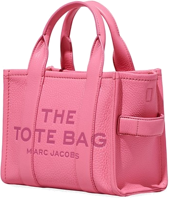 Sac à main Marc Jacobs The Mini Tote Bag en cuir grainé - Rose vue 3