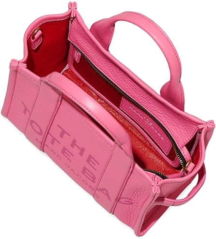 Sac à main Marc Jacobs The Mini Tote Bag en cuir grainé - Rose vue 4