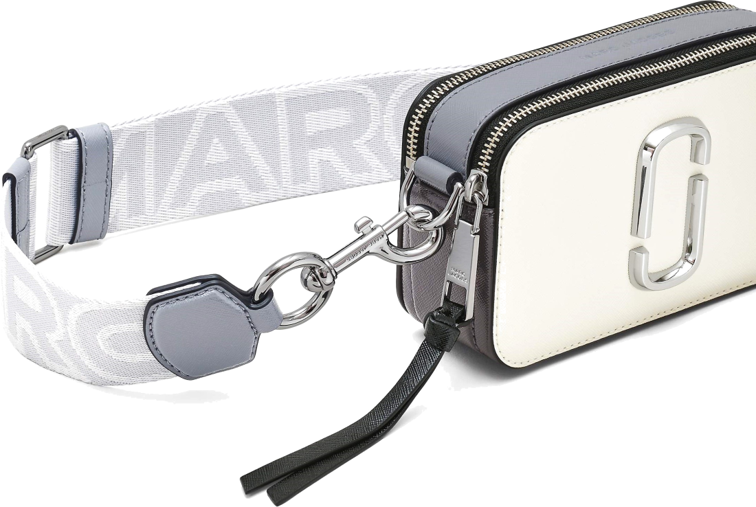 Sac à main bandoulière Marc Jacobs The Snapshot - Blanc - Gris vue 6