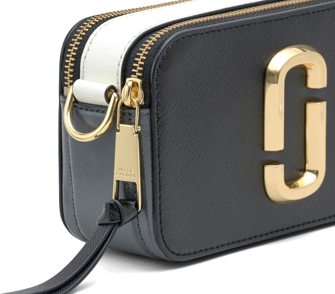 Sac à main bandoulière Marc Jacobs The Snapshot - Noir - Blanc vue 2