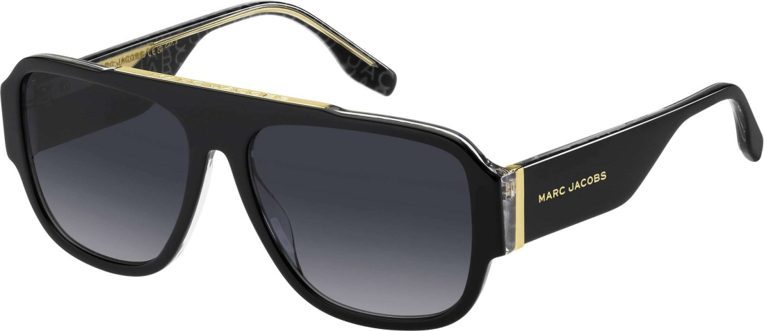 Lunettes de soleil Marc Jacobs 756-S 1EI/9O - Monture acétate noir pour homme vue 2