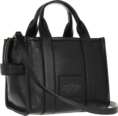 Sac à main Marc Jacobs The Mini Tote Bag en cuir grainé - Noir vue 11