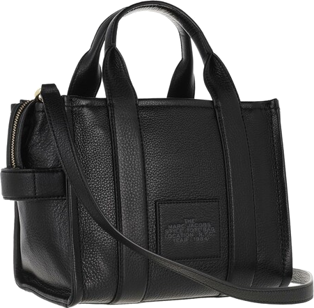 Sac à main Marc Jacobs The Mini Tote Bag en cuir grainé - Noir vue 5