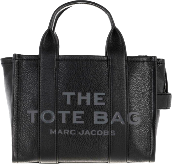 Sac à main Marc Jacobs The Mini Tote Bag en cuir grainé - Noir vue 6