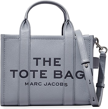 Sac à main Marc Jacobs The Mini Tote Bag en cuir grainé - Gris vue 4
