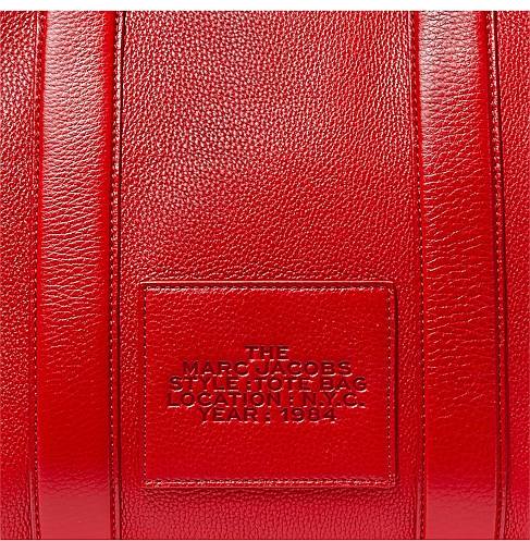 Sac à main Marc Jacobs The Mini Tote Bag en cuir grainé - Rouge vue 2