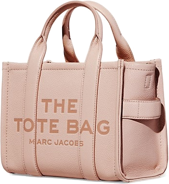 Sac à main Marc Jacobs The Mini Tote Bag en cuir grainé - Rose pâle vue 2