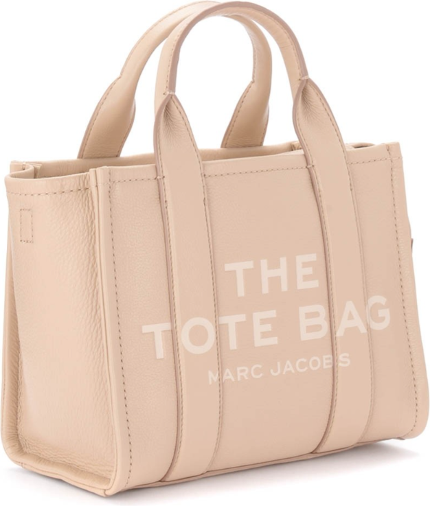 Sac à main Marc Jacobs The Mini Tote Bag en cuir grainé - Nude vue 2