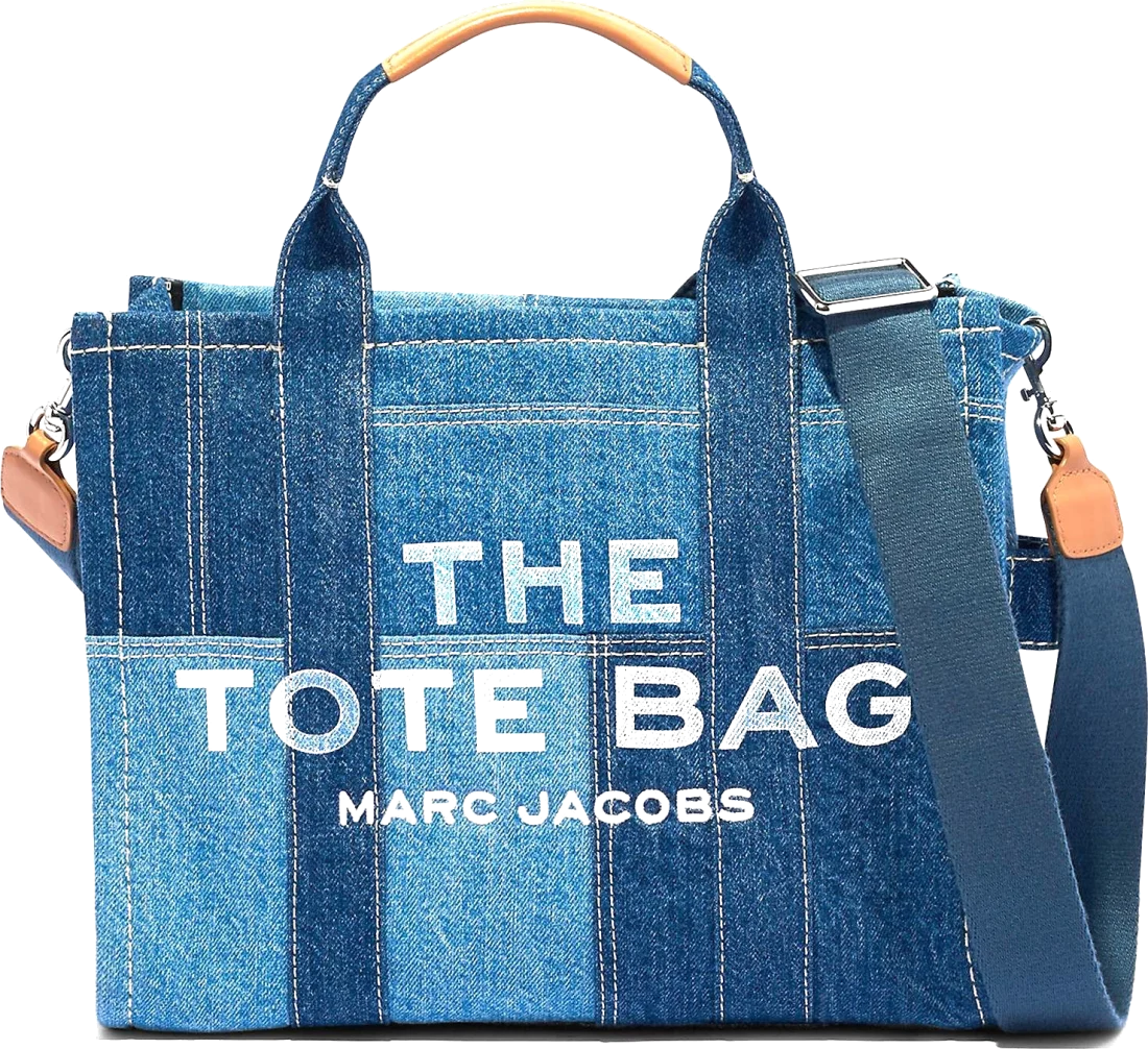 Sac à main Marc Jacobs The Medium Tote Bag en denim patchwork - Réf. H017M06FA21